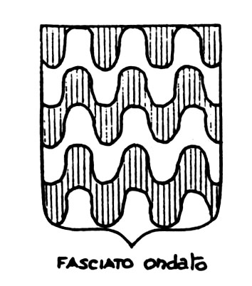 Image of the heraldic term: Fasciato ondato
